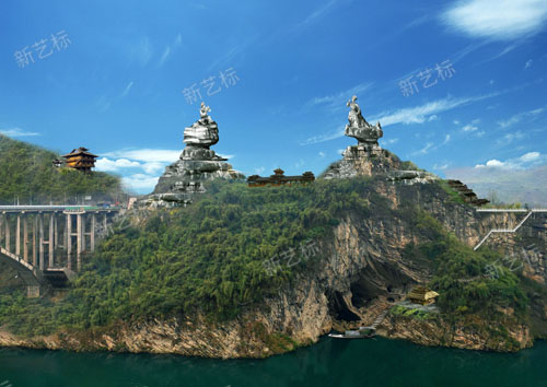 新艺标环艺 重庆园林景观设计 景区标识制作