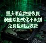 重庆硬盘数据恢复 误删除格式化不识别 免费检测后收费